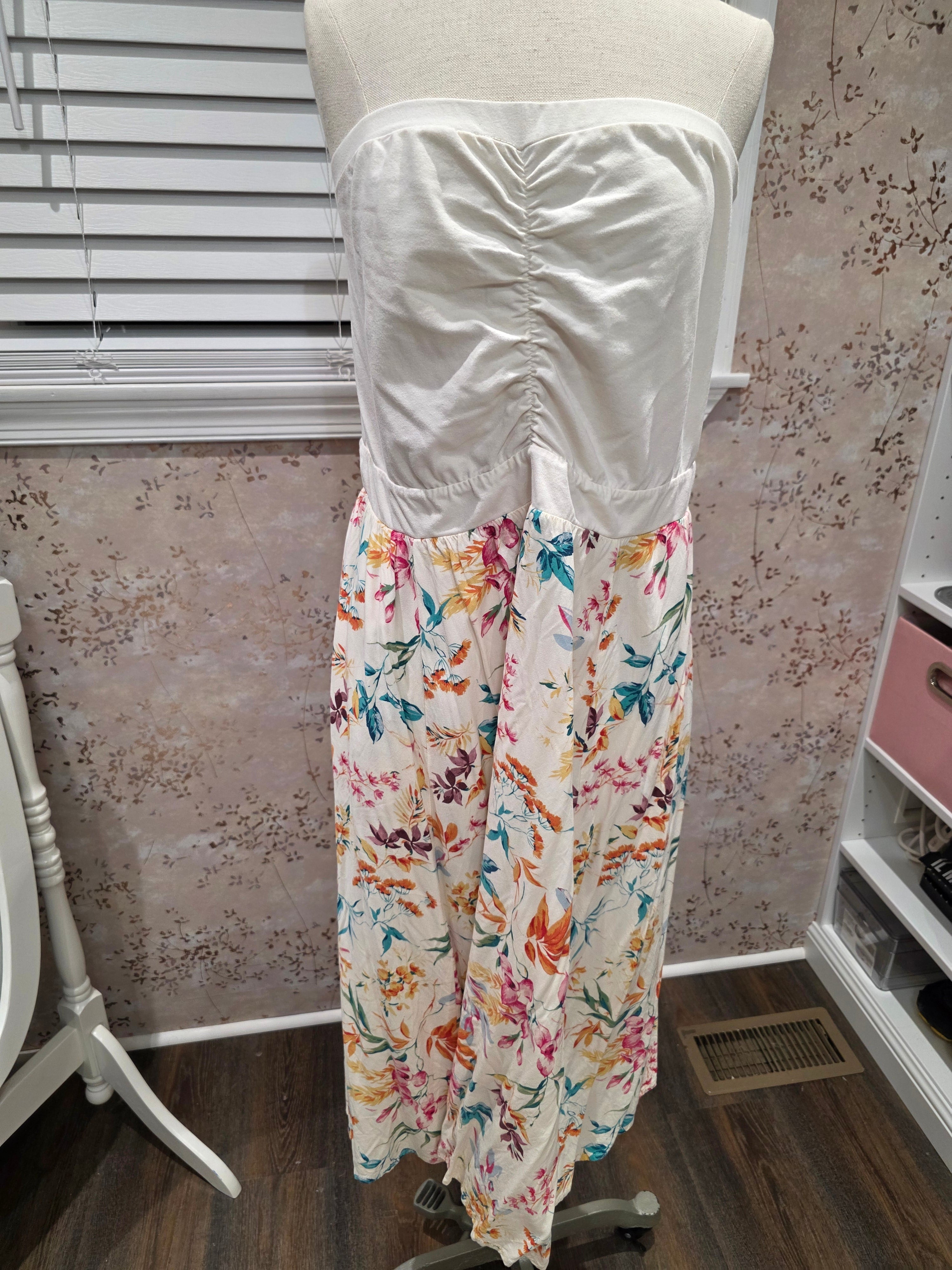 Torrid Floral Strapless Midi Dress Torrid Size 2
