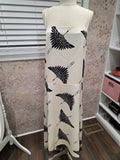 Crane Print Satin Midi Dress — NWT-Size 18