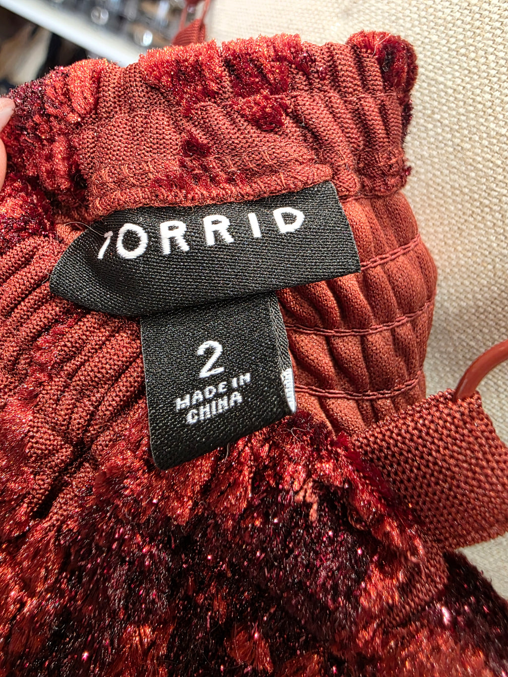 Torrid Rust Red Textured Maxi Dress – Size 2 (2X)