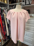 Liz Claiborne Blush Pink Pleated Front Blouse – Short Sleeve – XXL