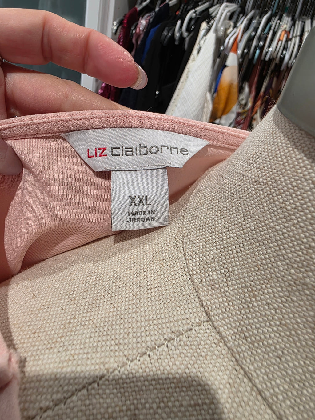 Liz Claiborne Blush Pink Pleated Front Blouse – Short Sleeve – XXL