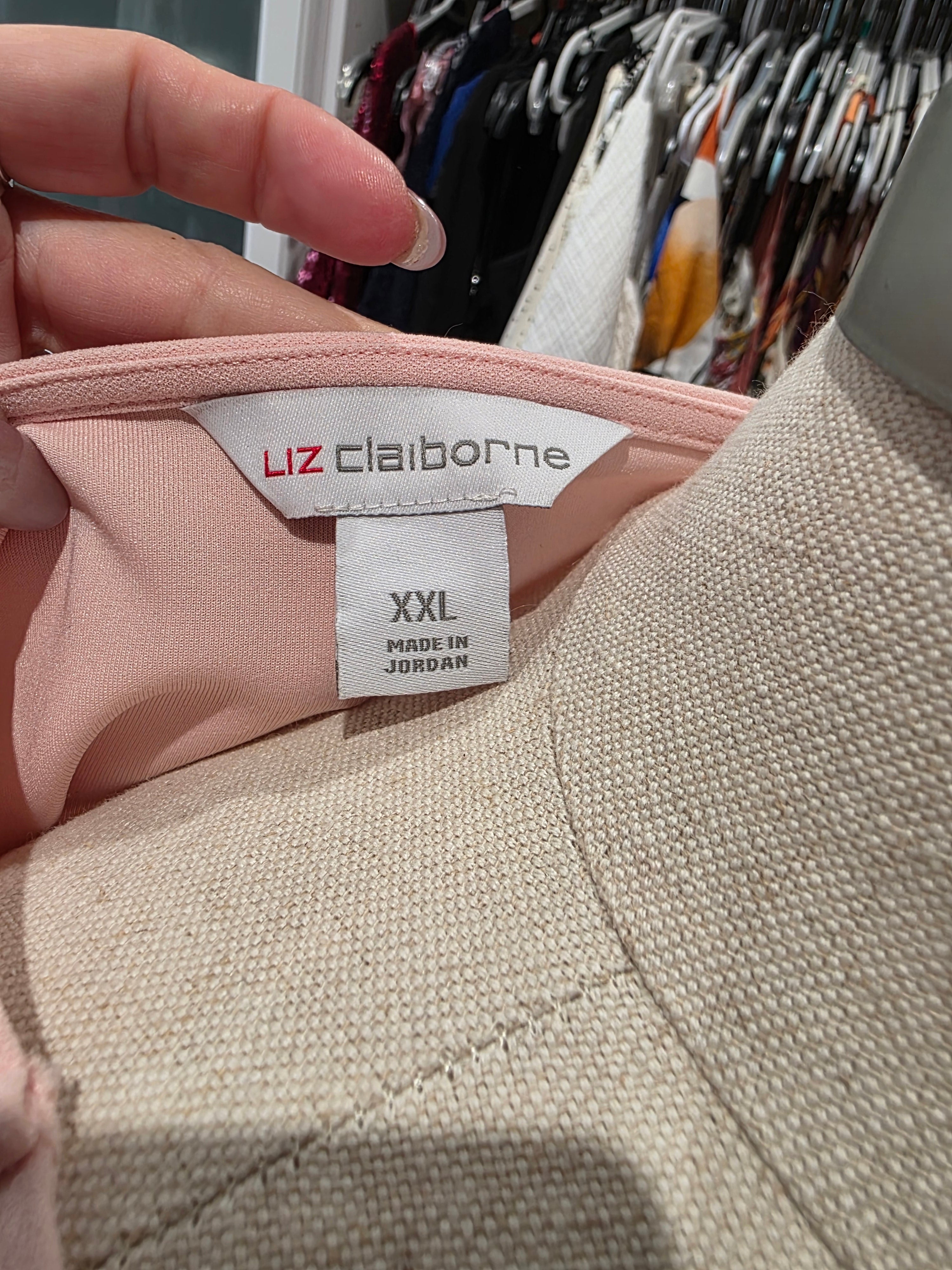 Liz Claiborne Blush Pink Pleated Front Blouse – Short Sleeve – XXL
