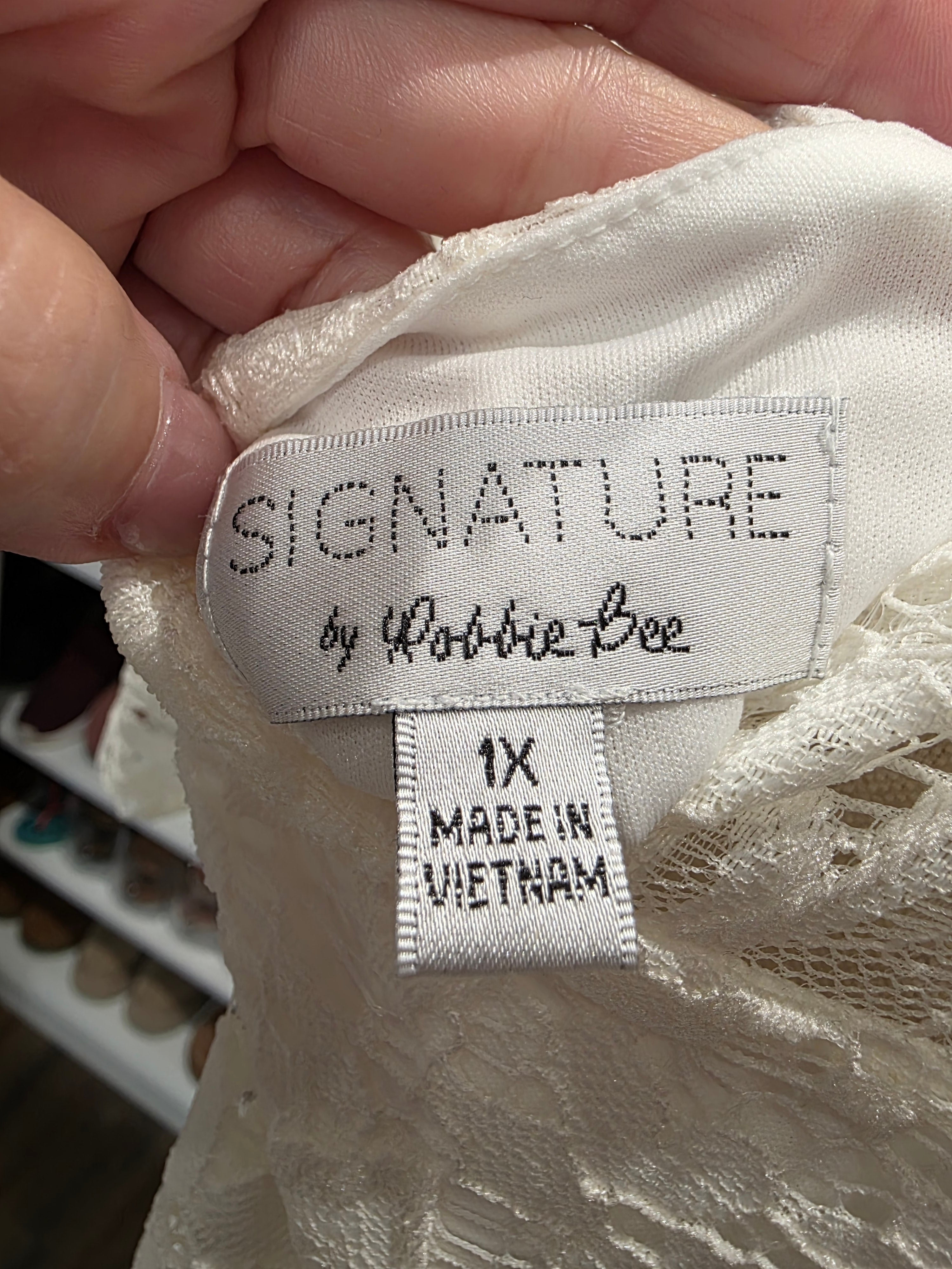 Signature by Robbie Bee White Lace Midi Dress – Size 1X